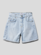 Spodnie i spodenki dla dziewczynek - Szorty jeansowe o kroju balloon fit z 5 kieszeniami - miniaturka - grafika 1