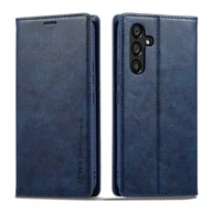 Etui i futerały do telefonów - Dla Samsung Galaxy A34 5G LC.IMEEKE RFID Skórzane etui na telefon z zabezpieczeniem przed kradzieżą Niebieski - miniaturka - grafika 1