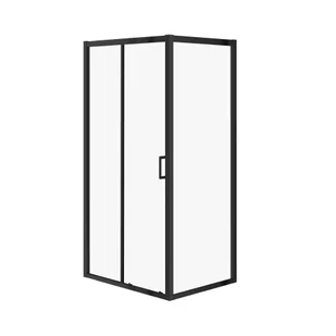 Cersanit Kabina prysznicowa  Arteco 100x80x190 cm prostokątna uniwersalna czarna transparentne S913-017 - Kabiny prysznicowe - miniaturka - grafika 1