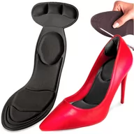 Akcesoria obuwnicze - Amortyzujące wkładki do butów piankowe zapiętki wklejane czarne roz 35-40 - miniaturka - grafika 1