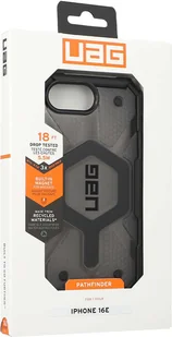 Etui na telefon komórkowy iPhone 16e, Urban Armor Gear Pathfinder Clear Mag z MagSafe, półprzezroczyste, czarne - Etui i futerały do telefonów - miniaturka - grafika 1
