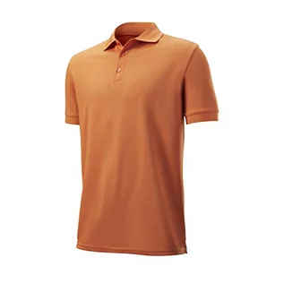 Koszulki męskie - Wilson męska koszulka polo, AUTHENTIC POLO, poliester pomarańczowy L - grafika 1