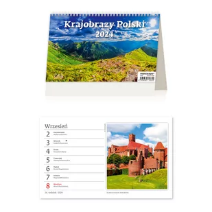 Kalendarz 2024 biurkowy Krajobrazy Polski HELMA - Kalendarze - miniaturka - grafika 1