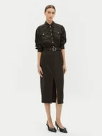 Sukienki - PINKO Sukienka codzienna Affettatrice 104147 Zielony Regular Fit - miniaturka - grafika 1