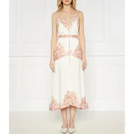 Sukienki - TWINSET Lniana sukienka z paskiem - miniaturka - grafika 1