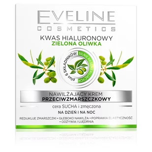 Eveline Nawilżający Krem przeciwzmarszczkowy Kwas Hialuronowy & Zielona Oliwka 50ml 100194 - Kremy do twarzy - miniaturka - grafika 1