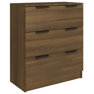 Lumarko 3-częściowa komoda, brązowy dąb, materiał drewnopochodny - Komody - miniaturka - grafika 5