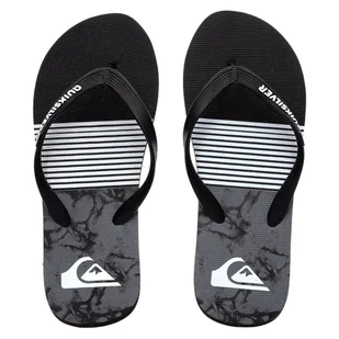 Klapki męskie Quiksilver Java Smocked Wave japonki czarne na basen -44 - Klapki i japonki męskie - miniaturka - grafika 1