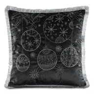 Poszewki na poduszki - Poszewka 45x45cm dekoracyjna Święta czarna - miniaturka - grafika 1