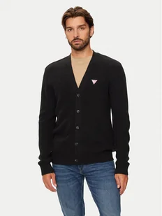 Guess Kardigan M4BR36 Z3HN2 Czarny Regular Fit - Swetry męskie - miniaturka - grafika 1