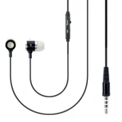 Słuchawki - Gembird Przewodowe dokanałowe z mikrofonem czarne z basem - miniaturka - grafika 1