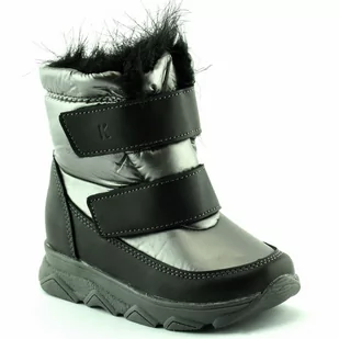 Śniegowce dla dzieci Kornecki 06895 Srebro - Buty dla dziewczynek - miniaturka - grafika 1