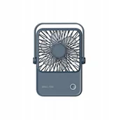 Wentylatory - Wentylator / wiatrak biurkowy z regulowaną podstawką HX-122 ciemny niebieski - miniaturka - grafika 1