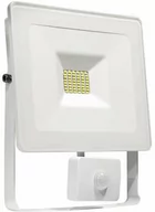 Lampy ogrodowe - Biały naświetlacz LED z czujnikiem ruchu NOCTIS 10W barwa ciepła - miniaturka - grafika 1