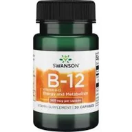 Witaminy i minerały - SWANSON Witamina B-12 500mcg - 30 kapsułek 01087 - miniaturka - grafika 1