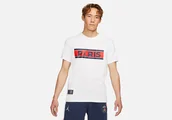 Koszulki męskie - Nike Air Jordan Psg Wordmark Tee White - miniaturka - grafika 1