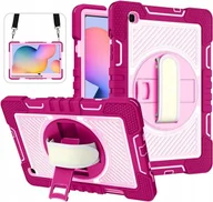 Etui do tabletów - Etui na Samsung Galaxy Tab S6 Lite 10.4" z Paskiem na Ramię Różowe - miniaturka - grafika 1