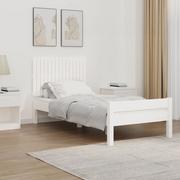 Inne meble do sypialni - Wezgłowie łóżka, białe, 95,5x3x60 cm, lite drewno sosnowe Lumarko - miniaturka - grafika 1