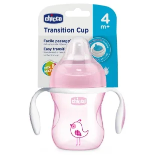 Kubek treningowy z miękkim ustnikiem 200ml różowy - Chicco - Zabawki interaktywne dla dzieci - miniaturka - grafika 1