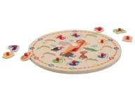 Układanki dla dzieci - Lupilu Gra Labirynt / Układanka ze stemplami / Układanka zegarowa / Przewlekanka / Labirynt magnetyczny Zegar - miniaturka - grafika 1