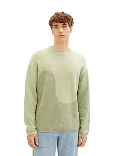 TOM TAILOR Denim sweter męski, 32246 - Garden Peat, L - Swetry męskie - miniaturka - grafika 1