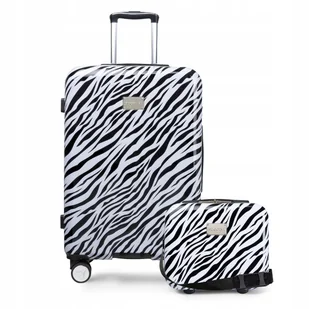 PUCCINI Zestaw Komplet WALIZEK Podróżnych 2w1 Średnia + Kuferek ABS Zebra - Walizki PUCCINI Zestaw Komplet WALIZEK Podróżnych 2w1 Średnia + Kuferek ABS Zebra - Walizki - miniaturka - grafika 1