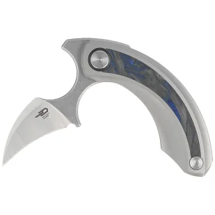 Nóż składany Bestech Strelit Gray Titanium/Black-Blue Marble Carbon Fiber, Satin/Stonewashed M390 by Ostap Hel (BT2103D) - Noże - miniaturka - grafika 1