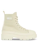 Botki damskie - Tommy Hilfiger Botki Tjw Foxing Canvas Boot EN0EN02216 Beżowy - miniaturka - grafika 1