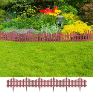 Ogrodzenia - vidaxl Brązowe ogrodzenie trawnika, 17 części / 10 m - miniaturka - grafika 1