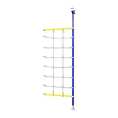 Poręcze i drążki do podciągania - Małpiszon, słupek rozporowy z siatką - niebieski - miniaturka - grafika 1