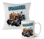 Gadżety dla niej i dla niego - ZESTAW PODUSZKA + KUBEK Prezent TRAKTOR URSUS C330 30-TKA + IMIĘ 8 - miniaturka - grafika 1