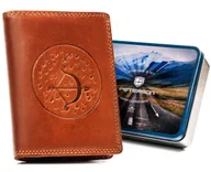 Portfele - Portfel męski ze skóry naturalnej znaki zodiaku - Peterson - miniaturka - grafika 1