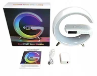 Lampy stojące - SMART LAMPKA LED ŁADOWARKA GŁOŚNIK 5W1 BIAŁA - miniaturka - grafika 1