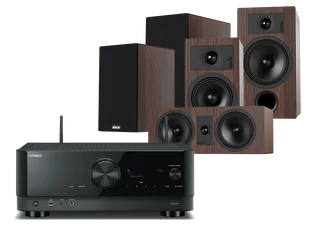 Kino domowe Yamaha RX-V4A (czarny) + Tesi 3 + 2 + 7 (mokka) - Kino domowe - miniaturka - grafika 1