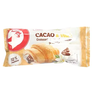 Auchan - Croissant z nadzieniem kakaowym i waniliowym - Ciastka - miniaturka - grafika 1
