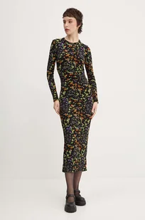 Desigual sukienka NOGEN kolor czarny maxi dopasowana 24WWVK43 - Sukienki - miniaturka - grafika 1