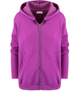 Ciepła krótka bluza damska jednokolorowy basic z kapturem RENATA - Bluzy damskie - miniaturka - grafika 1