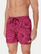 Kąpielówki męskie - adidas Szorty kąpielowe FARM 3-Stripes JG3599 Różowy Regular Fit - miniaturka - grafika 1