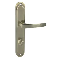 Klamki - Klamka do drzwi wewnętrznych z długim szyldem do wc Nova Patyna Domino - miniaturka - grafika 1