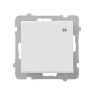 Wyłączniki światła i elektryczne - LEDart krzyżowy, Ospel SONATA ŁP-4R/m/00, bez ramki, kolor biały - miniaturka - grafika 1