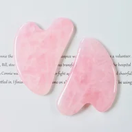 Inne - TEMU 1 szt. Gua Sha z Kwarcu Różowego, Narzędzie do Masażu Gua Sha Twarzy, Guasha do Masażu Skóry Twarzy i Ciała. Zestaw Gua Sha do Zapobiegania - miniaturka - grafika 1