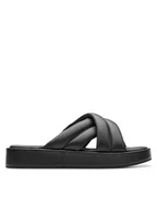 Klapki i japonki damskie - Clarks Klapki Alda Glide 26179276 Czarny - miniaturka - grafika 1