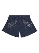 Spodenki damskie - Guess Szorty jeansowe J5RD16 WH1T0 Granatowy Relaxed Fit - miniaturka - grafika 1