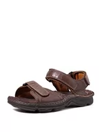 Sandały męskie - Clarks sandały męskie ATL Part, Brązowy Dark Brown Lea, 47 EU - miniaturka - grafika 1