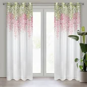Firany - Firana na przelotkach JULIETA 140 x 250 cm różowy - miniaturka - grafika 1
