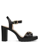 Sandały damskie - Geox Sandały D Walk Pleasure 85S D55B6A 000TU C9999 Czarny - miniaturka - grafika 1