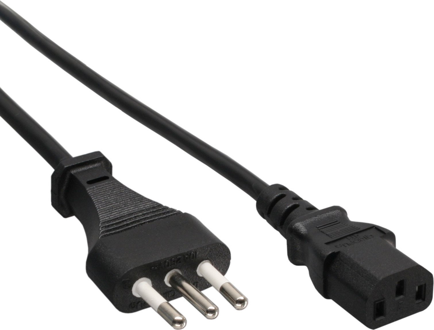 Kabel sieciowy InLine®, wtyczka sieciowa Włochy do wtyczki IEC C13, 0,5 m