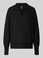Swetry damskie - Sweter z dzianiny o kroju regular fit z dodatkiem wełny model ‘MALOU’ - miniaturka - grafika 1