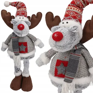 RENIFER świąteczny DUŻY dekoracja świąteczna ŁOŚ - Ozdoby bożonarodzeniowe - miniaturka - grafika 1