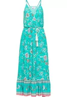 Sukienki - IZIA Damska sukienka maxi Gaya, turkusowa, XL, turkusowy, XL - miniaturka - grafika 1